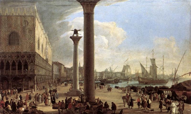 CARLEVARIS, Luca The Wharf, Looking toward the Doge s Palace oil painting picture